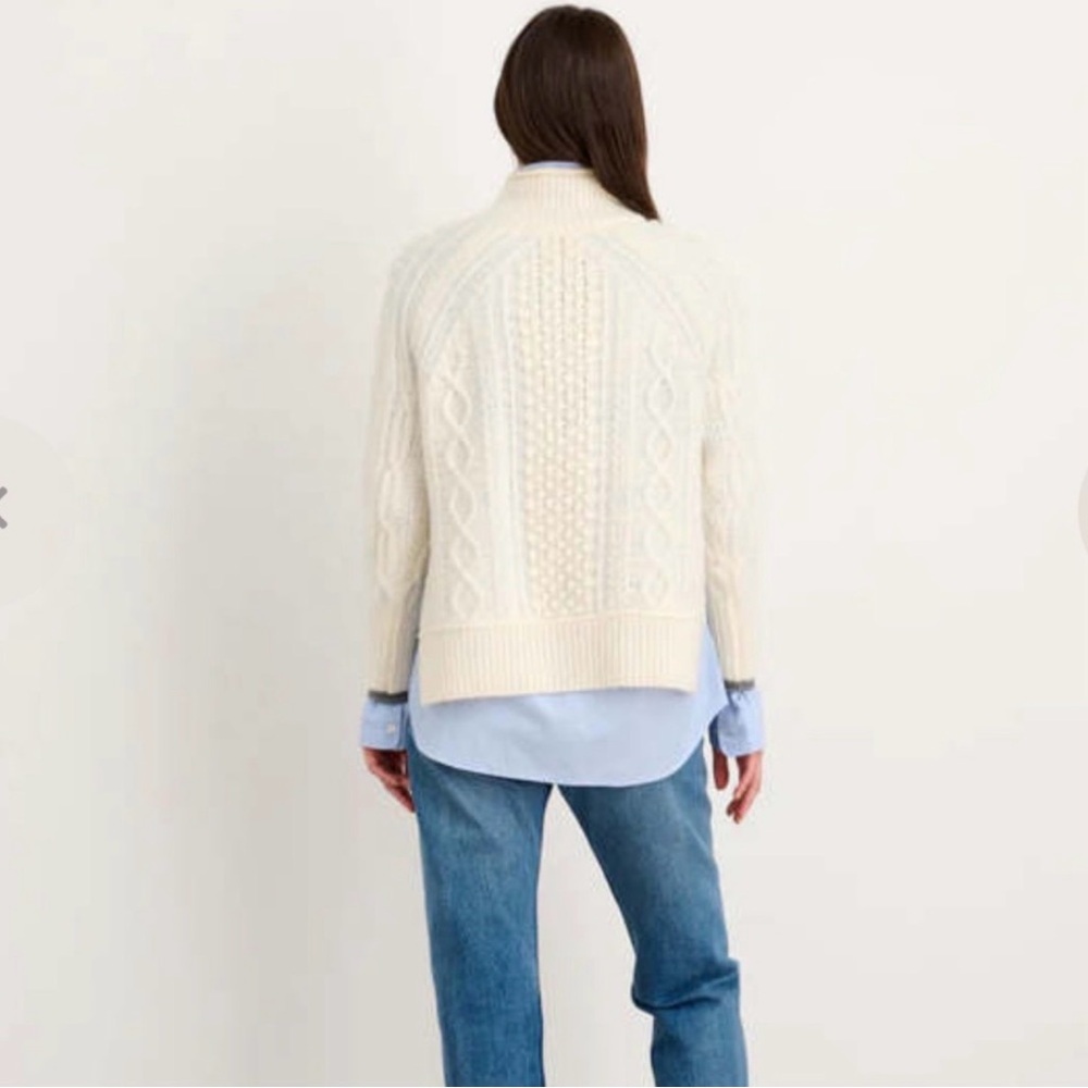 Alex Mill Kamil Cable Knit Sweater - Cream - Picture 3 of 5
